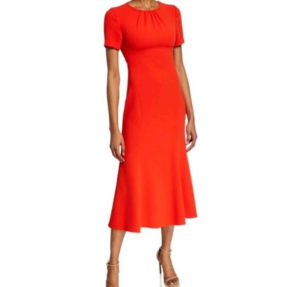 Diane Von Furstenberg Dresses & Skirts - Diane Von Furstenberg Rose Scorn Dress Womens 4 Spicy Orange Cut Out Bow Back